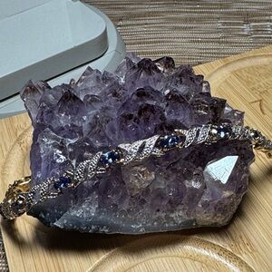 FAS Gold Vermeil Sterling Silver Tanzanite XO Kisses Hugs Tennis Simulated